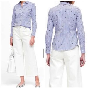 Banana Republic Striped Elephant Button Down, size 10